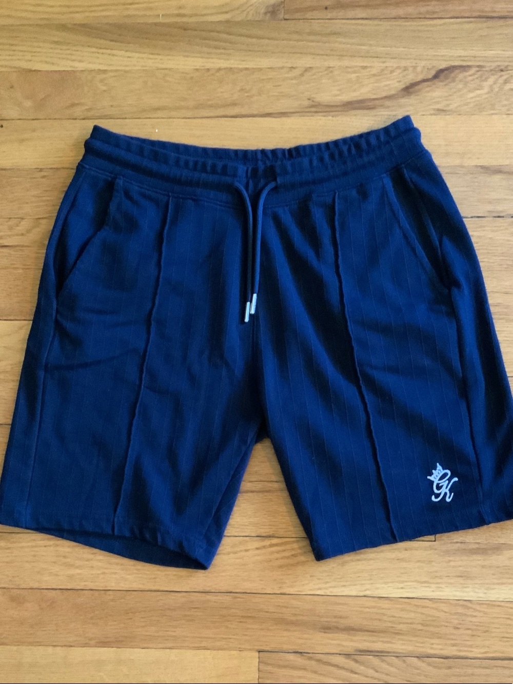 Gym King Navy Pinstripe Shorts Medium